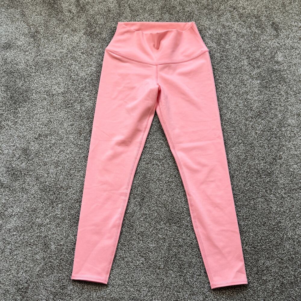 ALO Yoga Leggings High Waist Coral Pink Size Small Excellent Yoga Pilates 7/8 - Picture 2 of 11